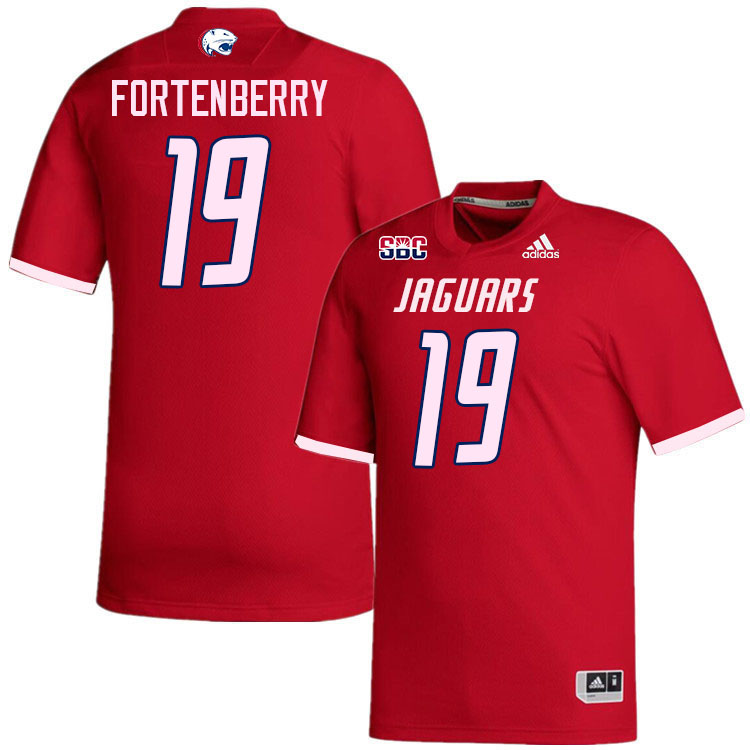 #19 Amarion Fortenberry South Alabama Jaguars Jerseys,College Football Uniforms,Apparels Stitched-Re